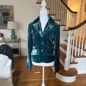 Blue Velvet Blazer Fair Indigo  Size 6